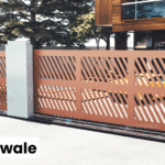 cantilever gate with wicket gate