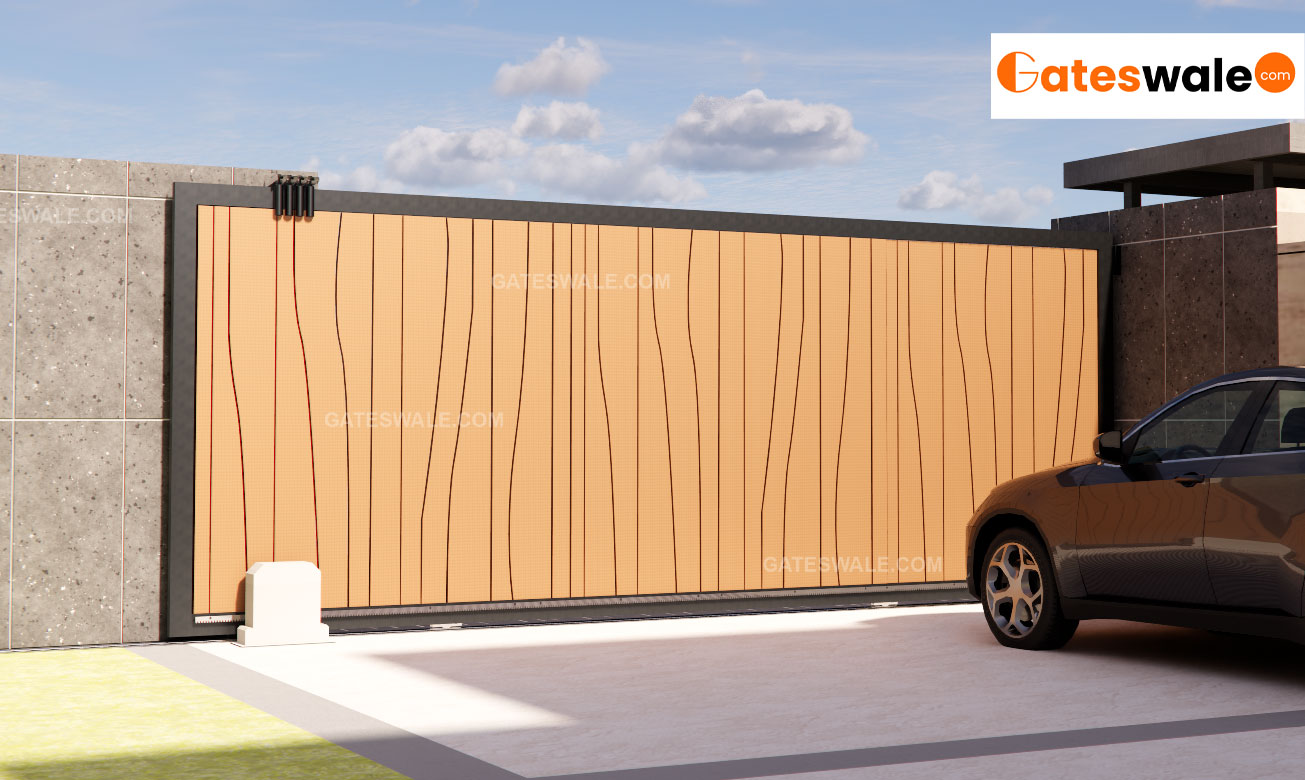 Modern House Gate Design | Stylish HPL Sliding Gate – Gateswale - Gateswale